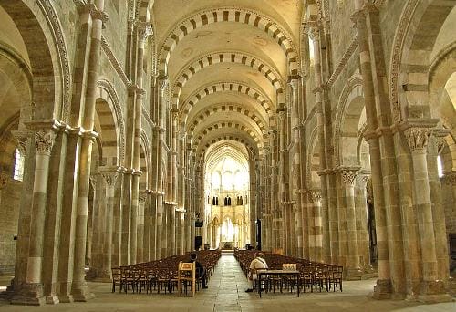 La abadia de Vezelay, Borgoña.