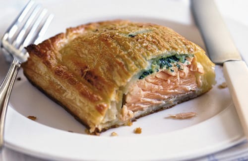 Salmon en croute, recetas de Francia